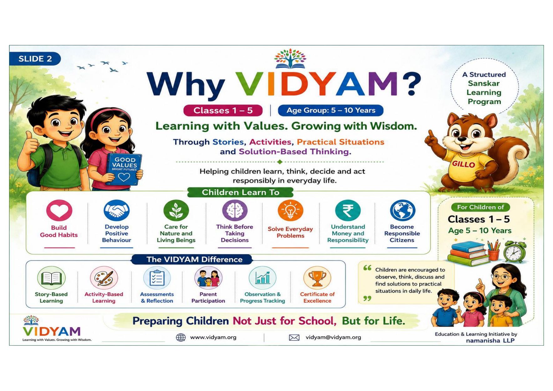 Why VIDYAM — learning with values, growing with wisdom